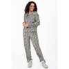 Charmour - Velour touch PJ set with polo collar - Leopard