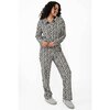 Charmour - Velour touch PJ set with polo collar - Leopard - 4