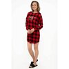 Charmour - Hooded sleepshirt - Buffalo check - "Let's get cozy" - 3