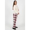 Suko - Rêves - Check & fleece PJ set - Red pom pom - 2