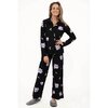 Charmour - Button-up PJ set with notch collar - Flower whisperer