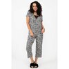 Charmour - Silky touch capri PJ set with lace - Leopard