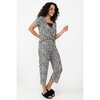 Charmour - Silky touch capri PJ set with lace - Leopard - 2