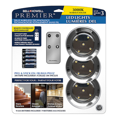 Bell+Howell - Premier - Wireless LED light pucks with remote control