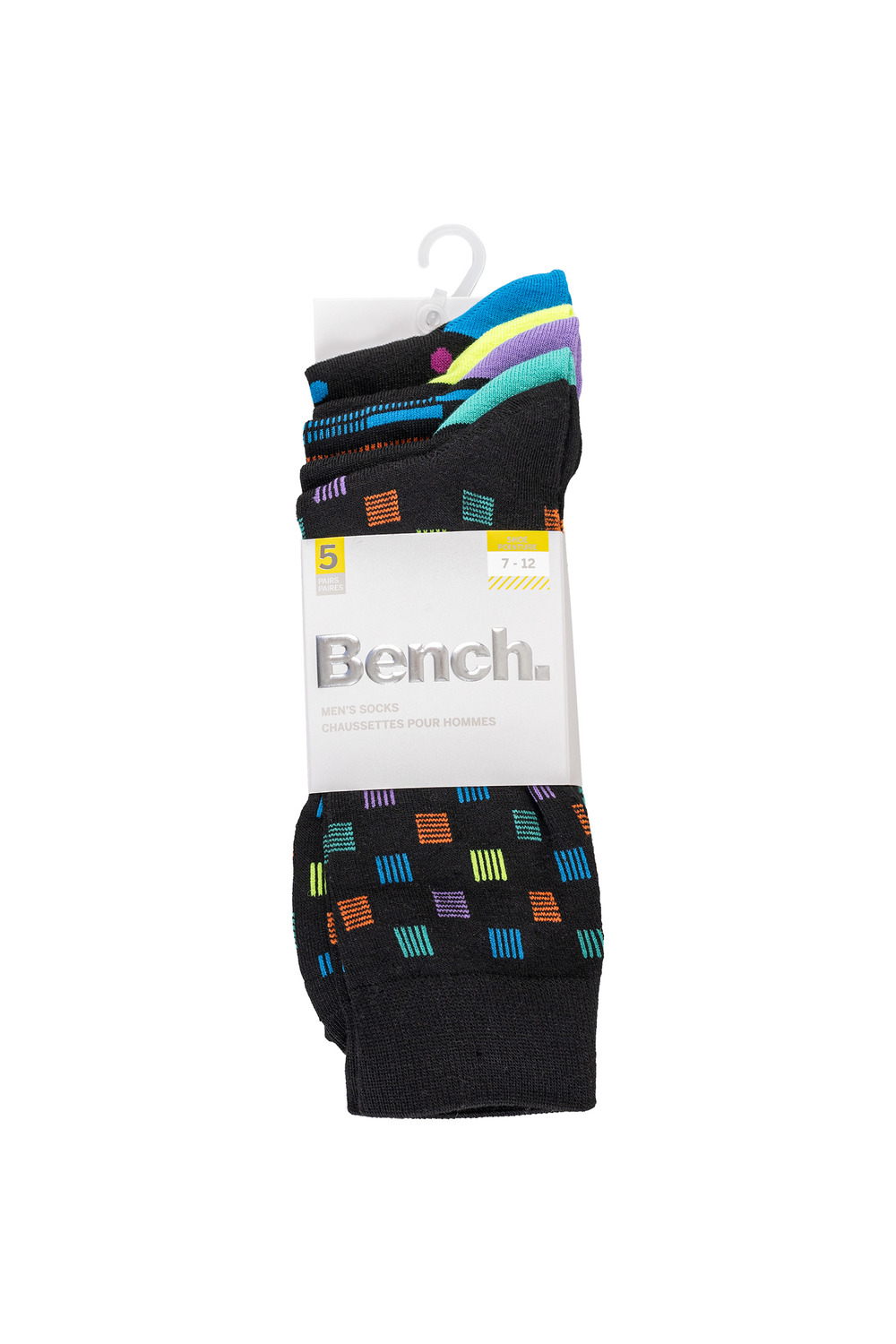 Bench - Chaussettes habillées, couleurs assorties, 5 paires