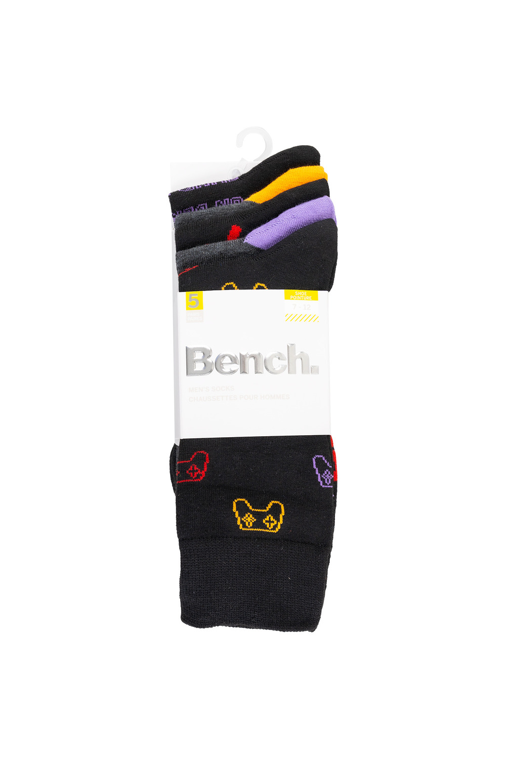 Bench - Chaussettes habillées, couleurs assorties, 5 paires