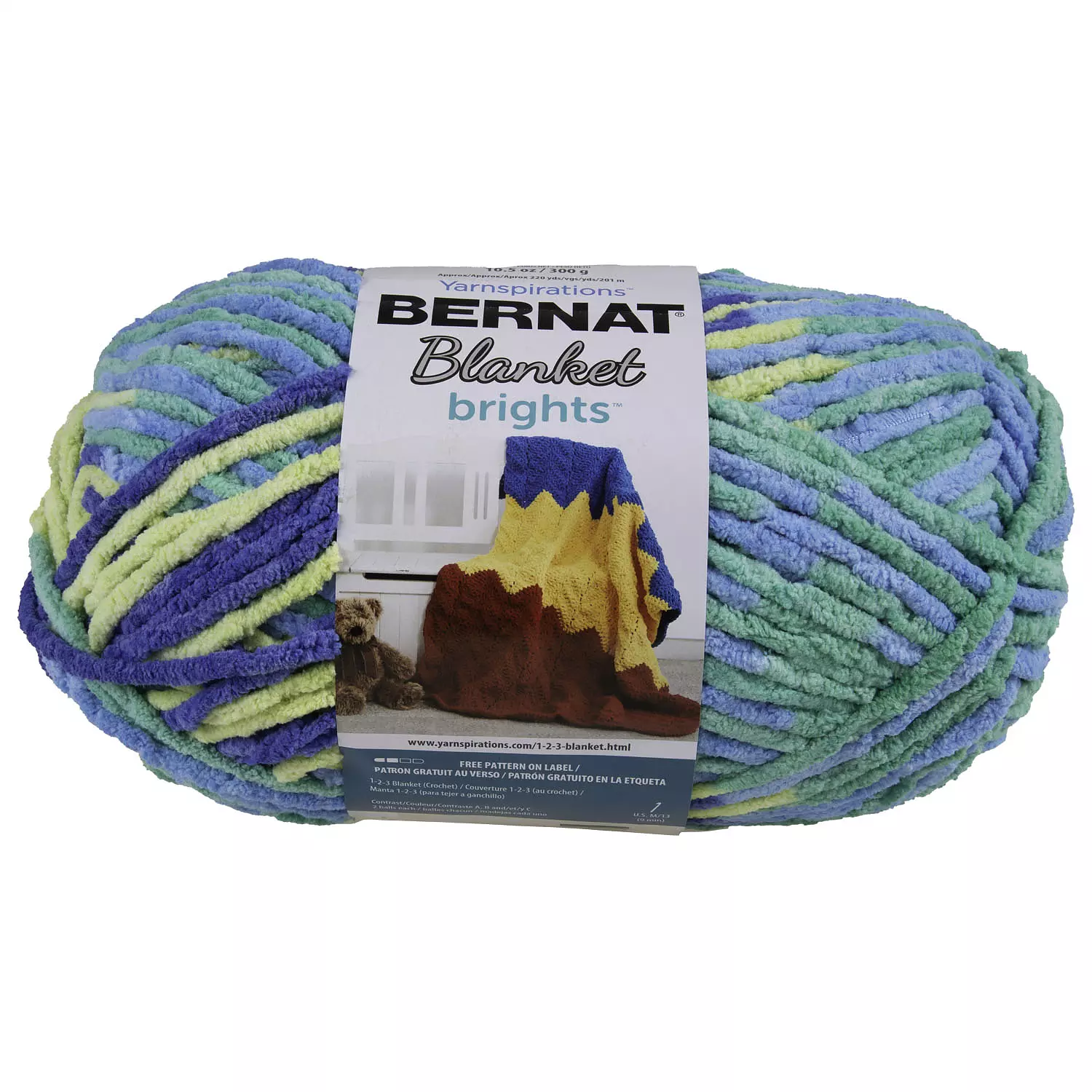 Bernat Blanket Brights - Yarn, surf varg. Colour: blue