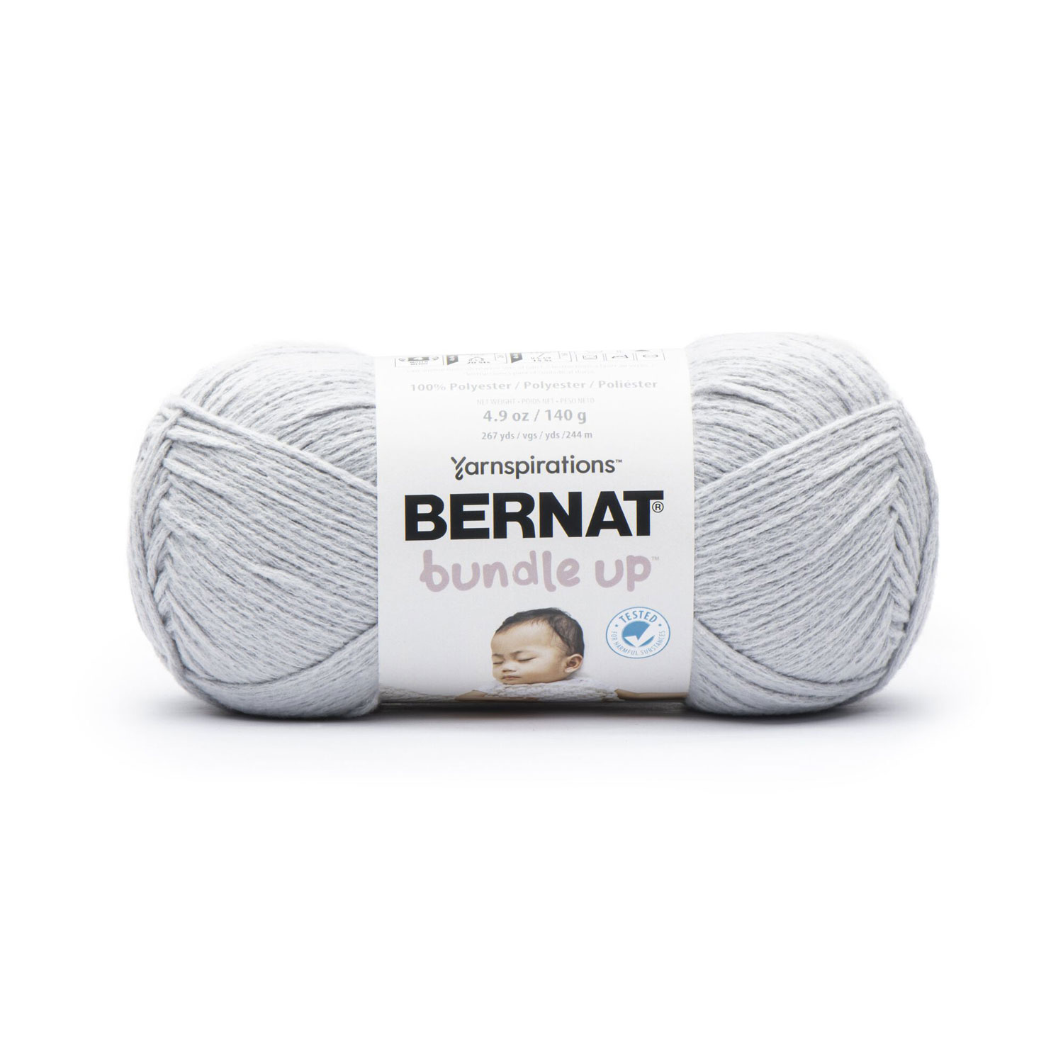 Bernat Bundle Up - Yarn, mysty gray. Colour: light grey