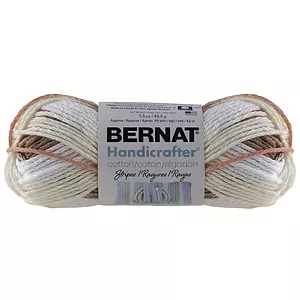 Bernat Handicrafter - Laine en coton, rayures naturel