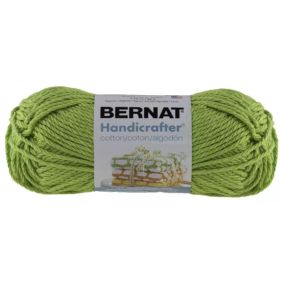 Bernat Handicrafter - Laine en coton, vert chaud. Colour: green, Fr