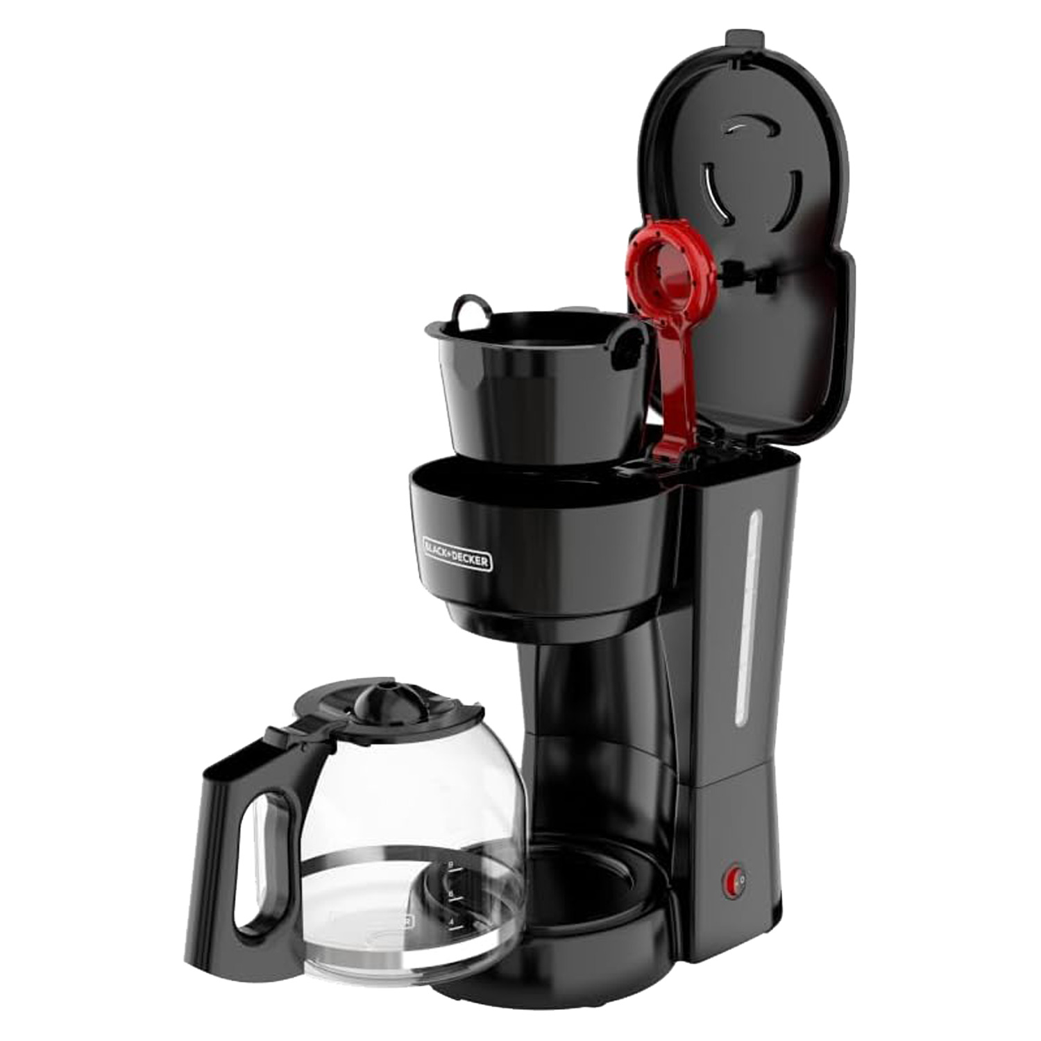 Black Decker 12 cup coffee maker with removable filter basket