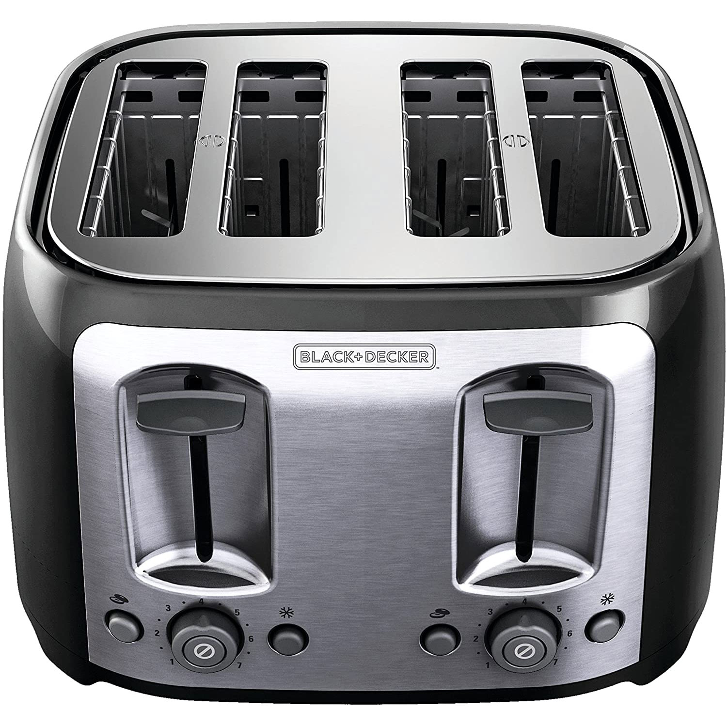 Black Decker 4 slice toaster with extra wide slots. Colour