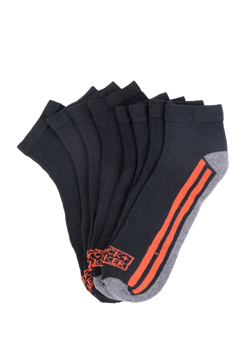 Black & Decker - Men's quarter socks, 4 pairs. Colour: black. Size: 10-13