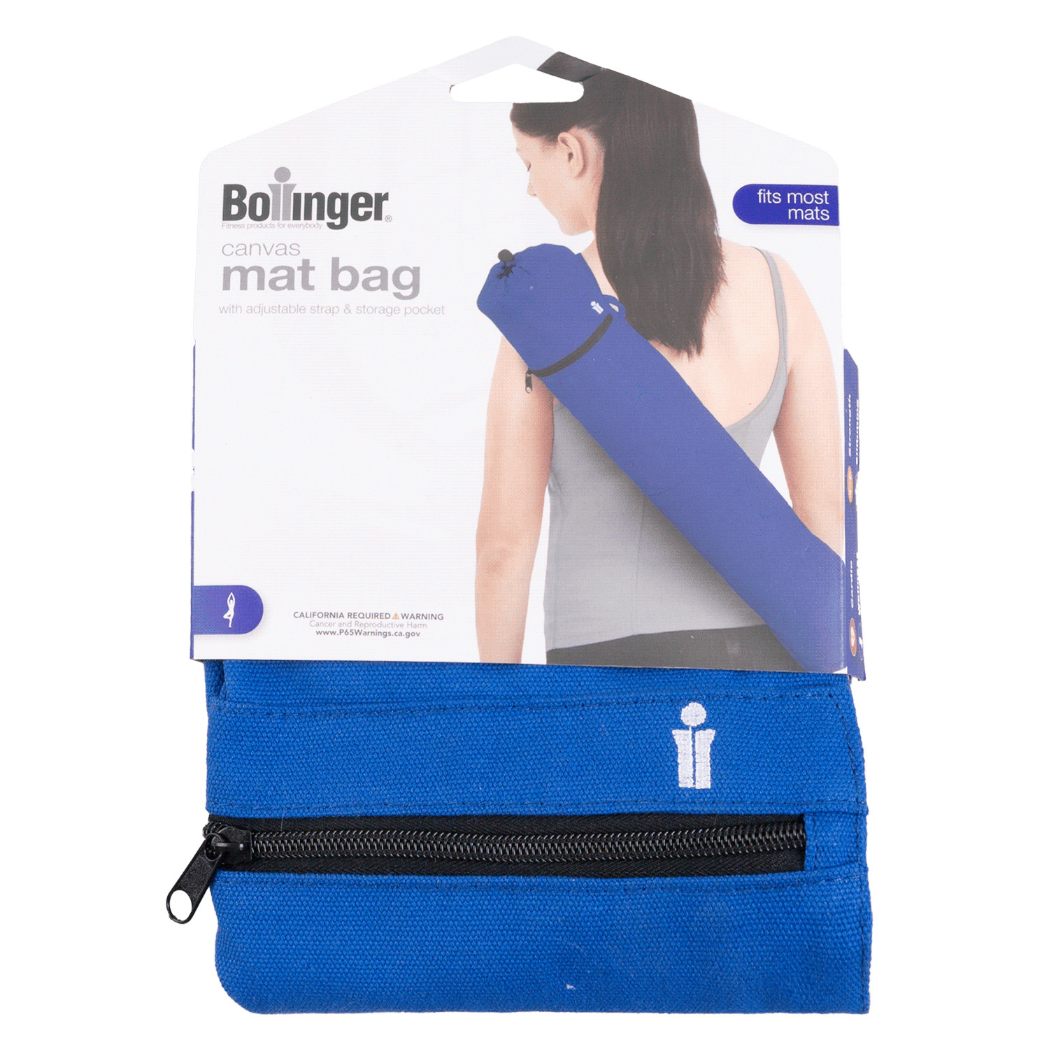 Bollinger - Canvas yoga mat bag with adjustable strap & storage pocket