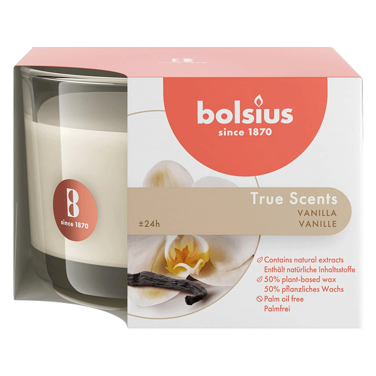 Bolsius - True Scents - Bougie parfumée moyenne en verre