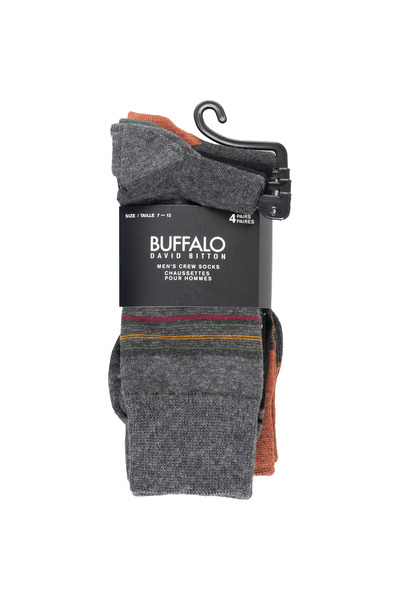 Buffalo - Crew socks, assorted colours - 4 pairs