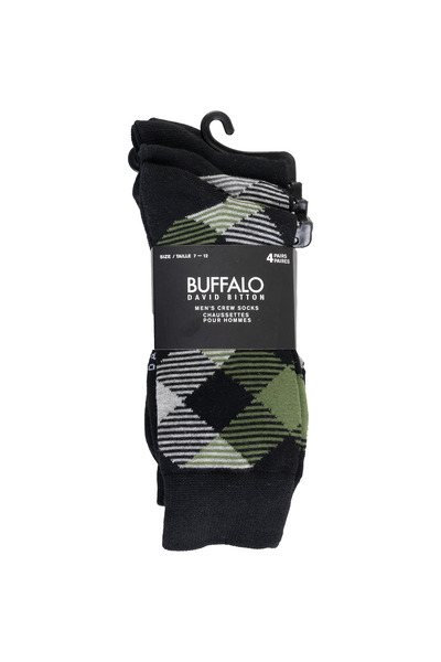 Buffalo - Crew socks, assorted colours - 4 pairs