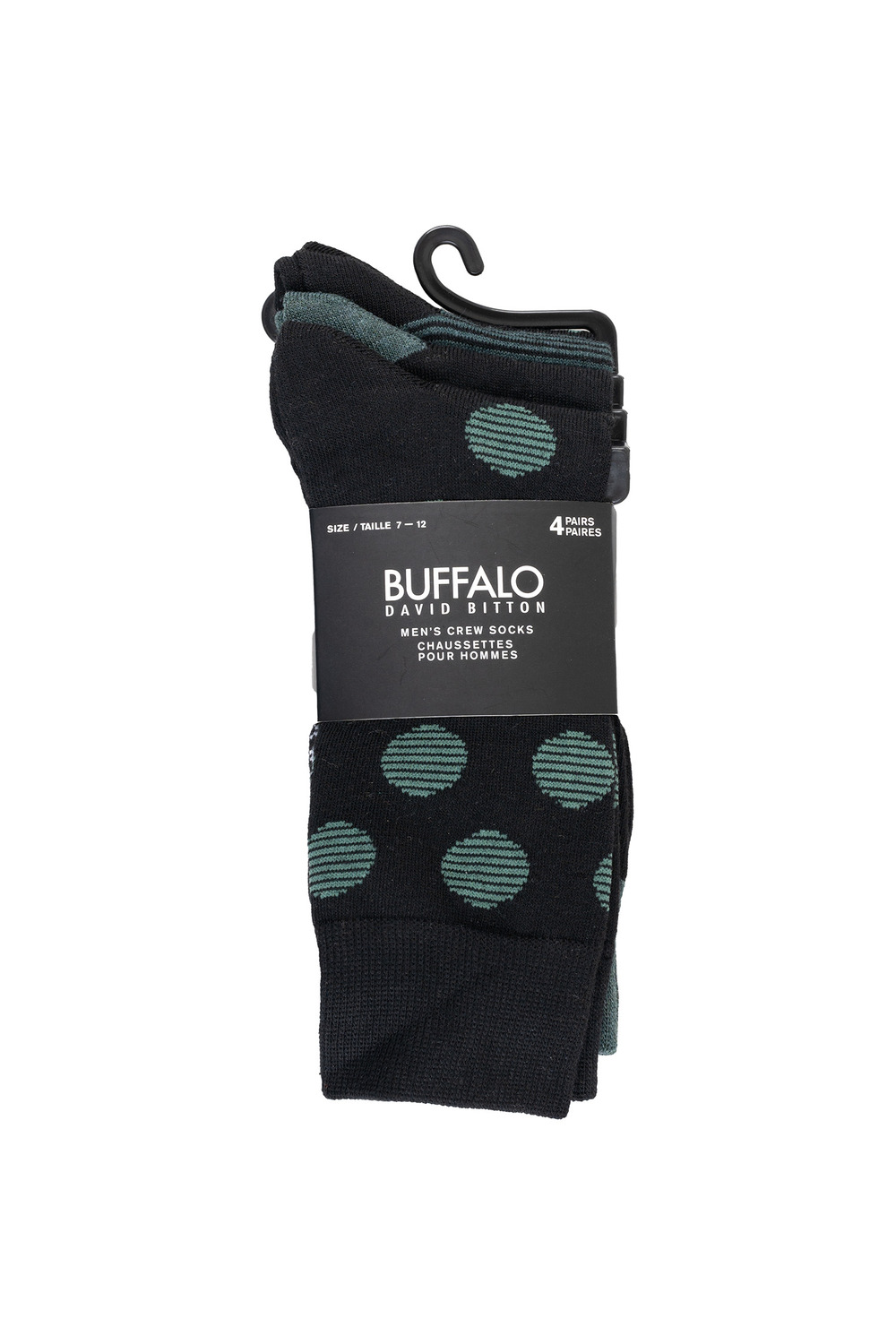 Buffalo - Crew socks, assorted colours - 4 pairs