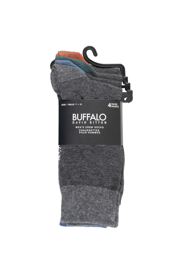 Buffalo - Crew socks, assorted colours - 4 pairs