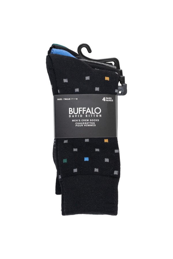 Buffalo - Crew socks, assorted colours - 4 pairs