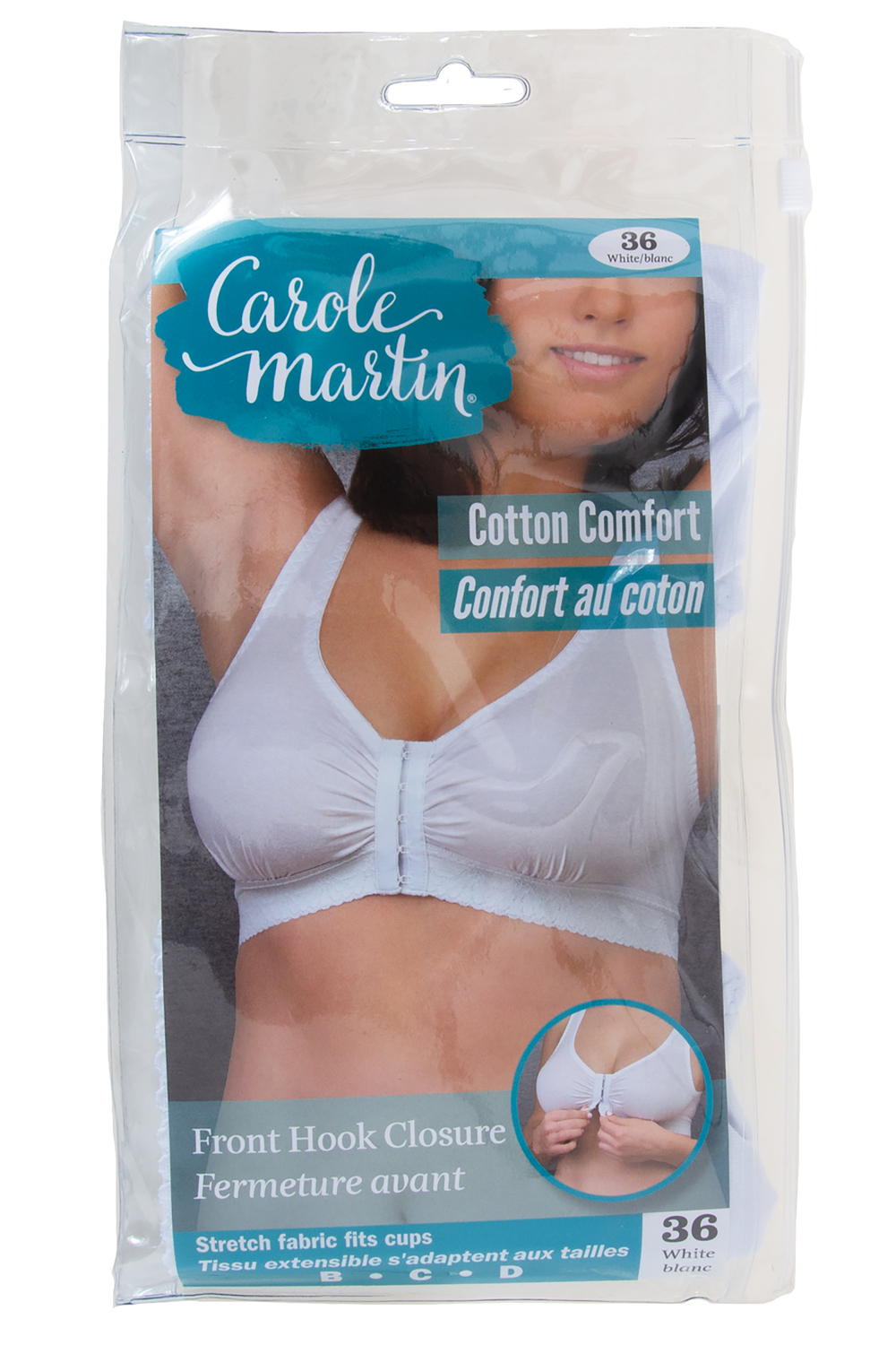 Buy Carole Martin Full-Freedom Front Closure Wireless Cotton Bra-36 Beige  at