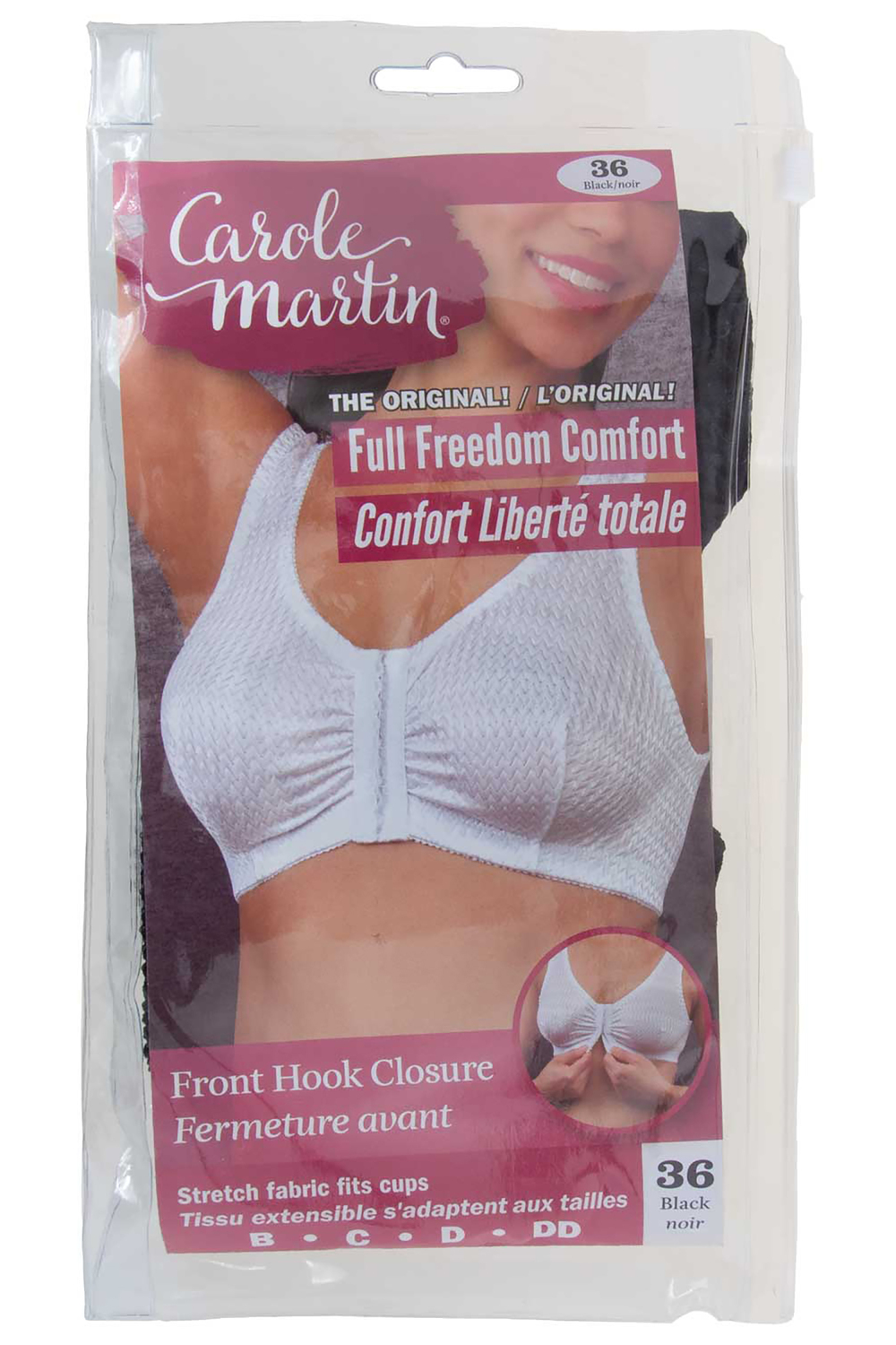 Carole Martin Full Freedom Cotton Wirefree Front Closure Comfort Bra 