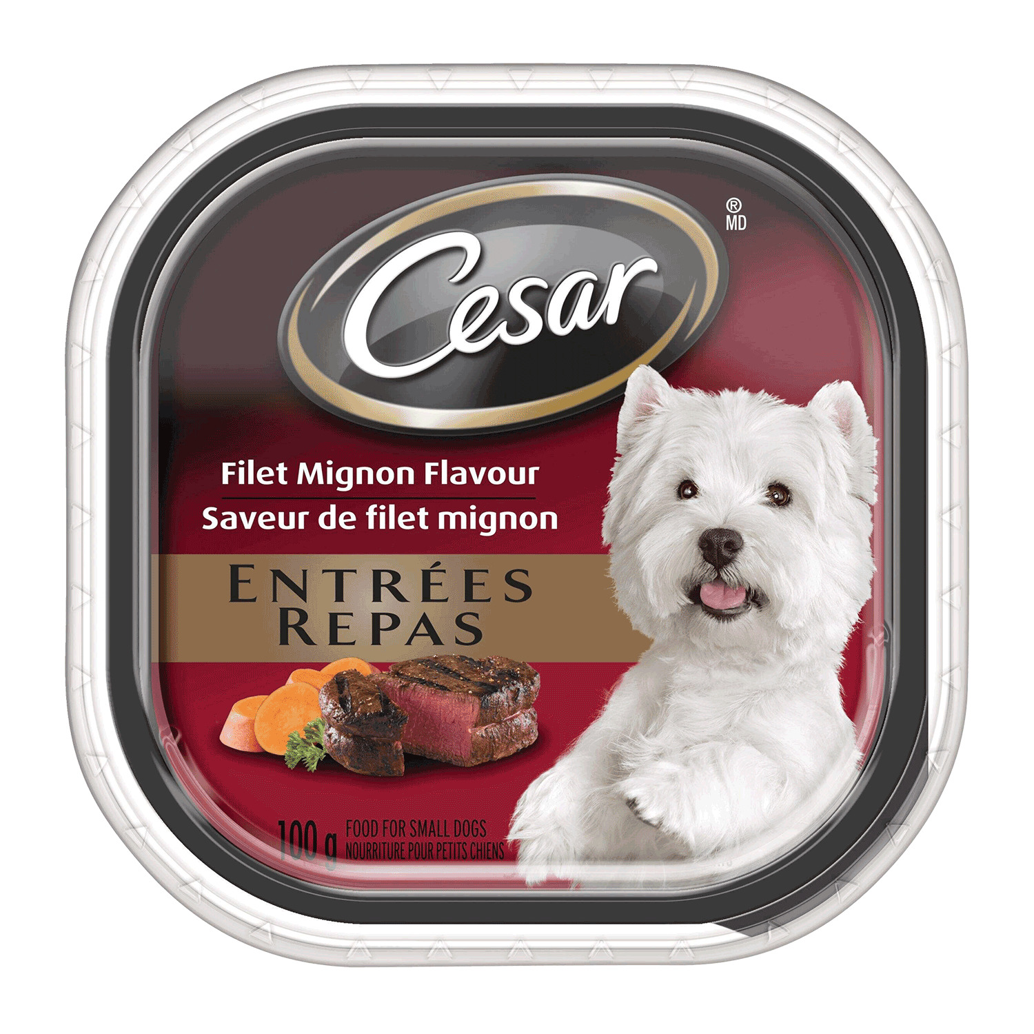 Cesar - Wet food for adult dogs in filet mignon flavour, 100 g