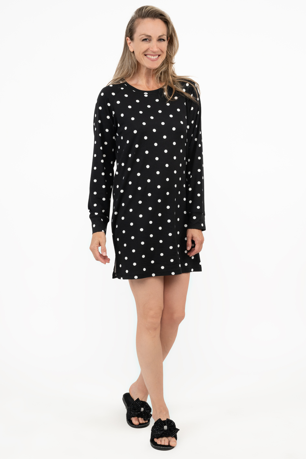 Charmour - Chemise de nuit ultra douce - Pois