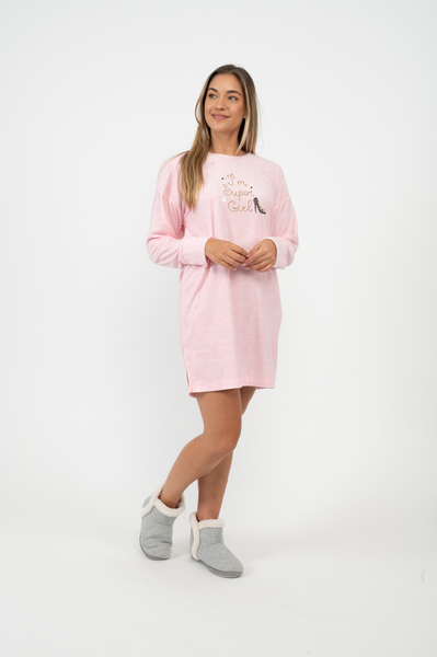 Charmour - Velour touch sleepshirt - "I'm Super Girl"