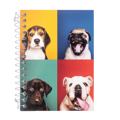 Chiots, mini cahier spirale, 240 pages