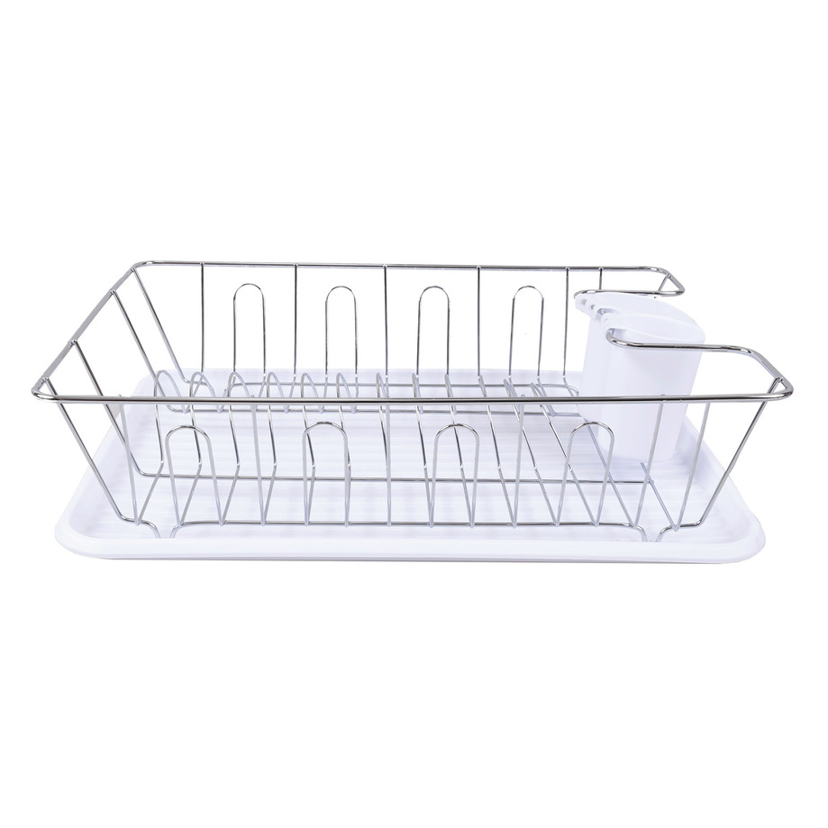 Chrome dish rack, 16.7" x 12.6" x 4.7"