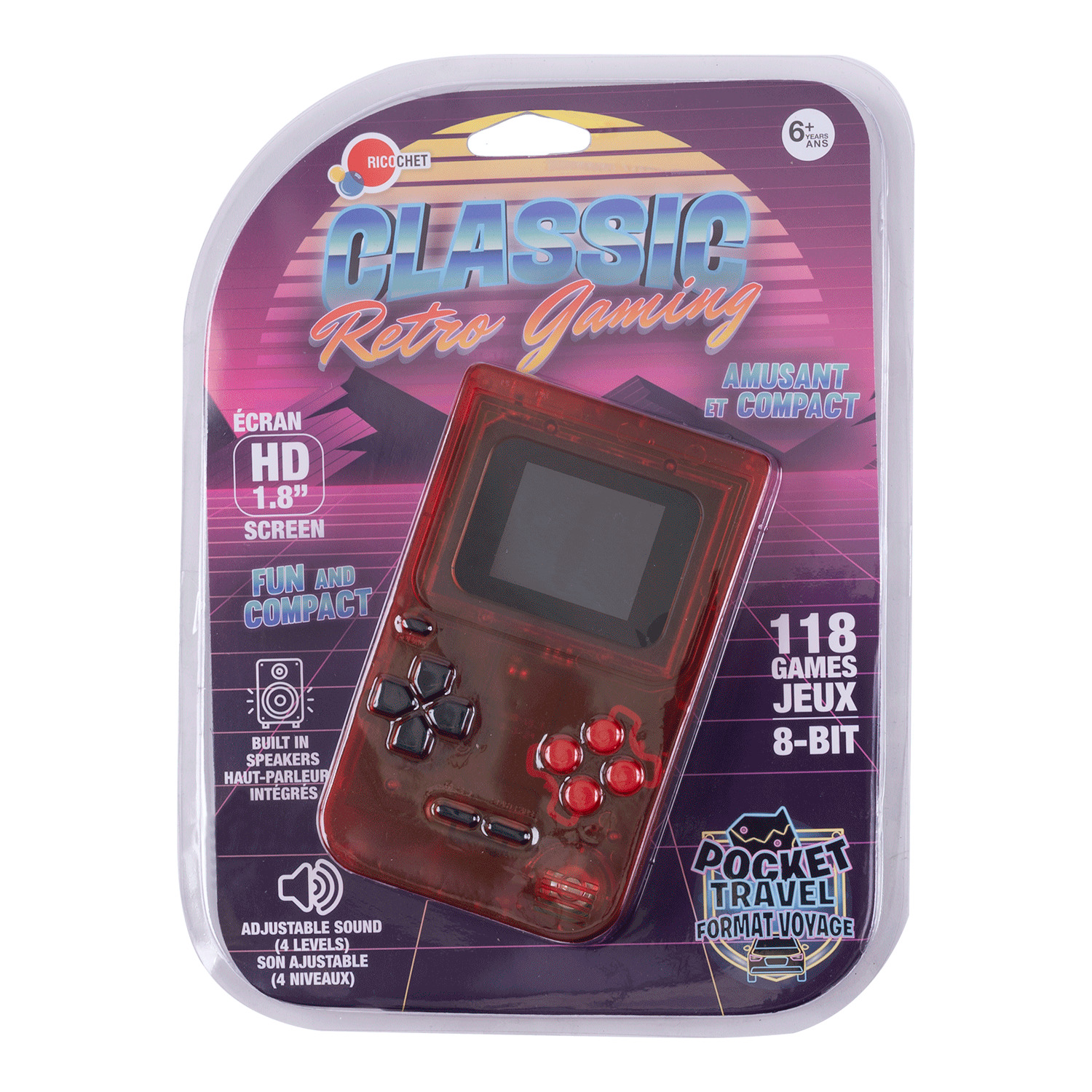 Classic retro gaming handheld game console