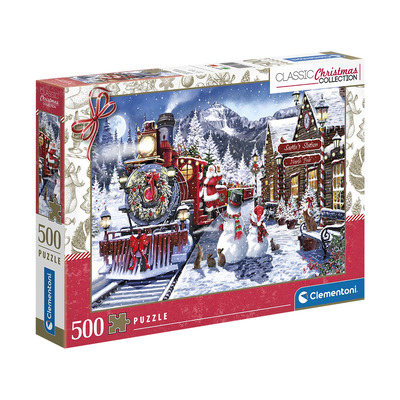 Clementoni - Christmas COLLECTION - Train station with snowmen