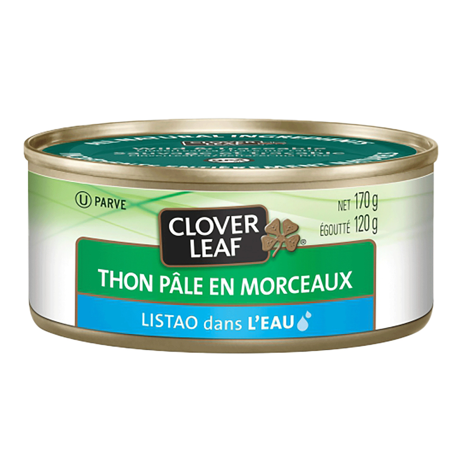 Clover Leaf - Thon pâle en morceaux, listao, dans l'eau, 170g