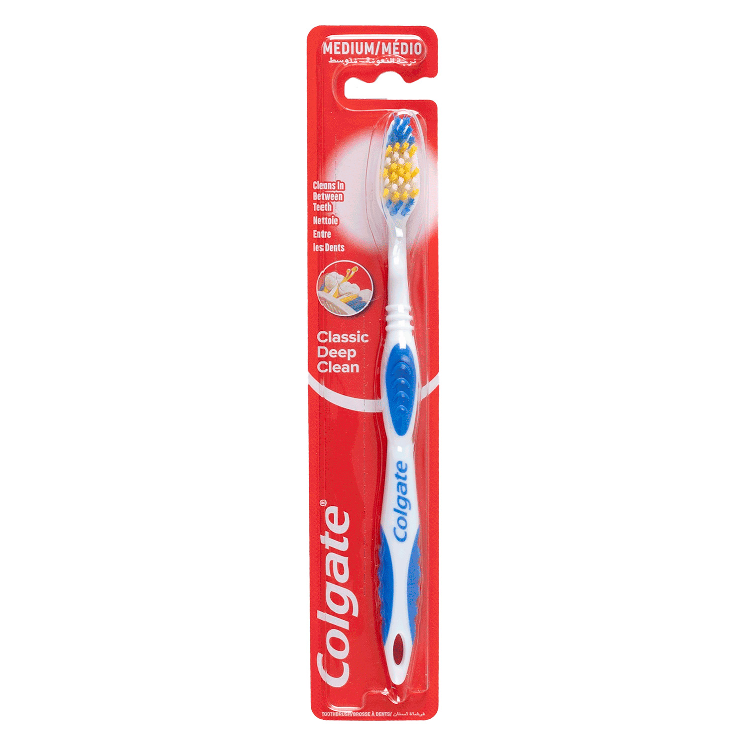 Colgate - Classic Deep Clean, Brosse à dents moyenne