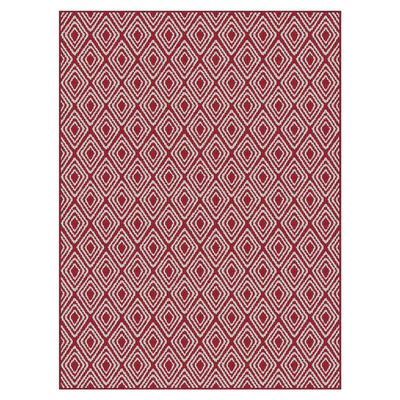 Collection GEORGE - Tapis en losenges rouges, 3'x4