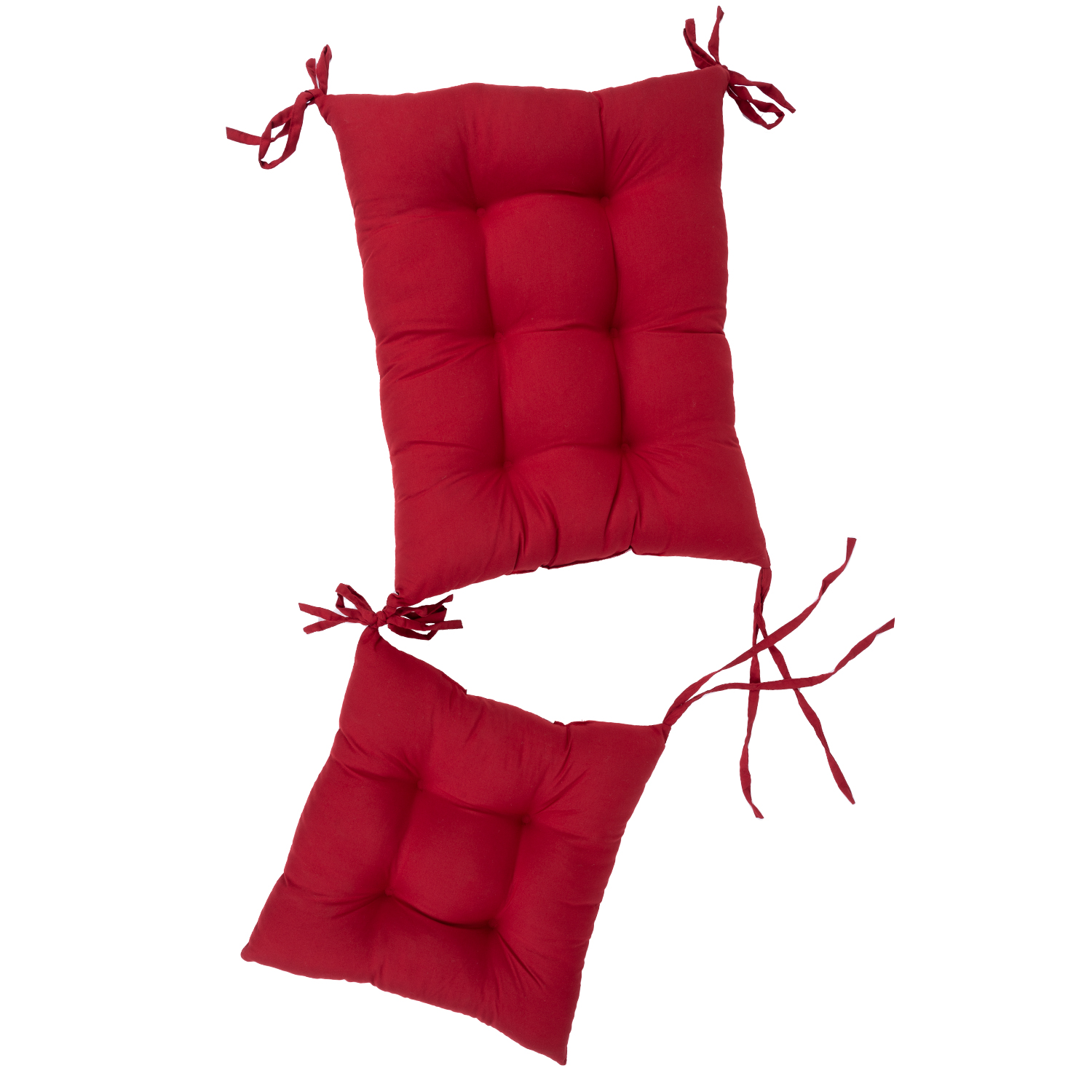 Coussins de chaise berçante à dossier haut - Rouge. Colour: red, Fr