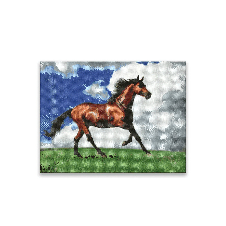 Craft Medley - Diamond painting canvas art kit, 16"x20" - Majestic Horses