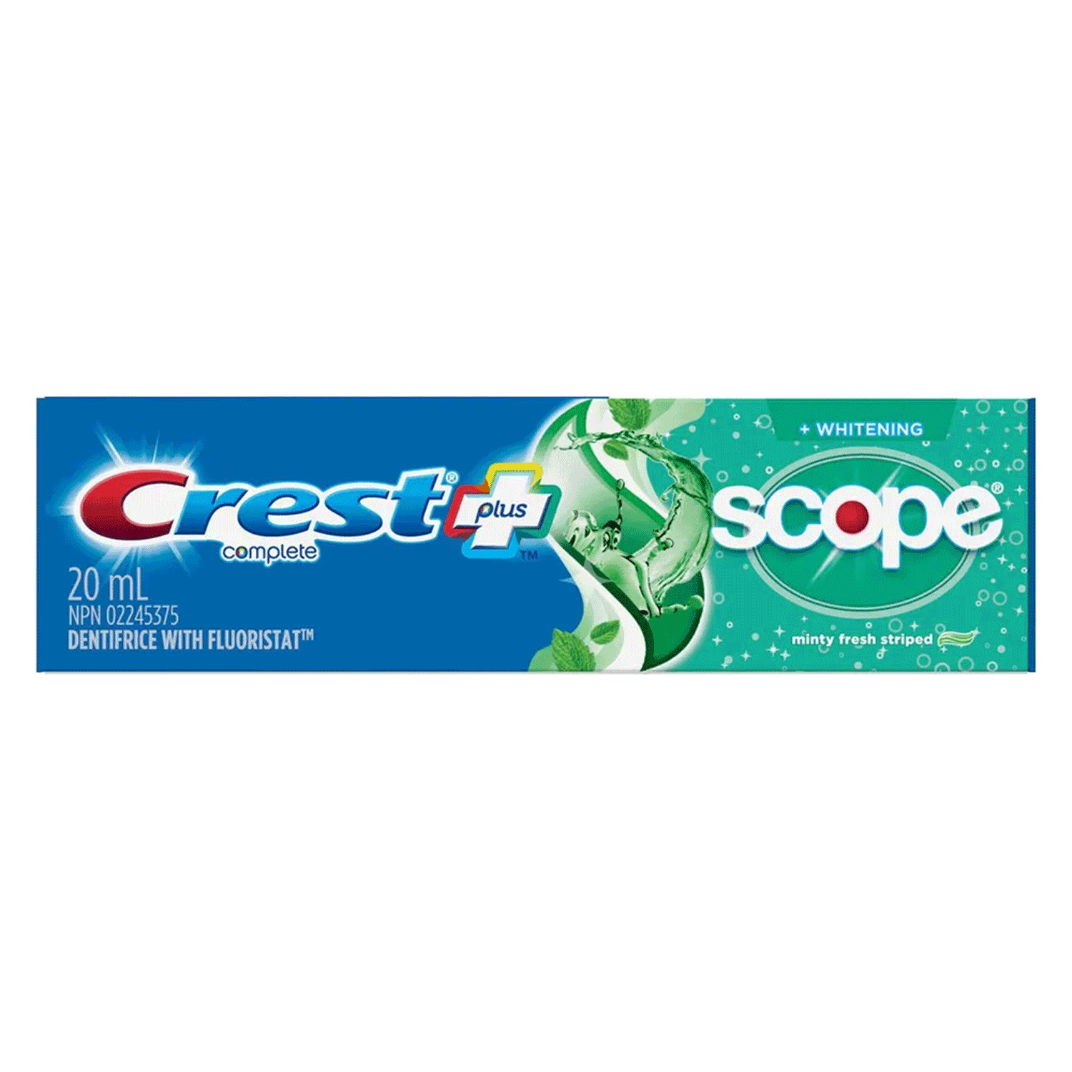 Crest- Complete Plus - Dentifrice blanchissante, menthe fraîche, 20 ml