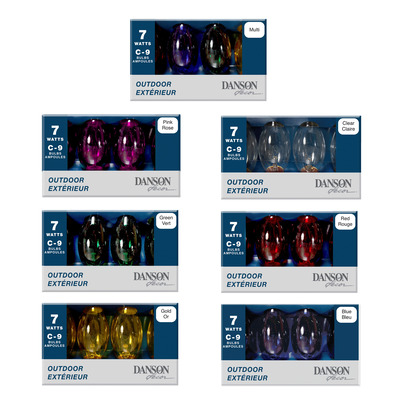 Ampoules scintillantes de rechange C9, paq. de 4