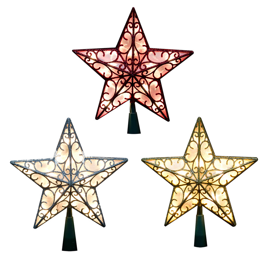 Danson - LED light-up star tree topper, 9"