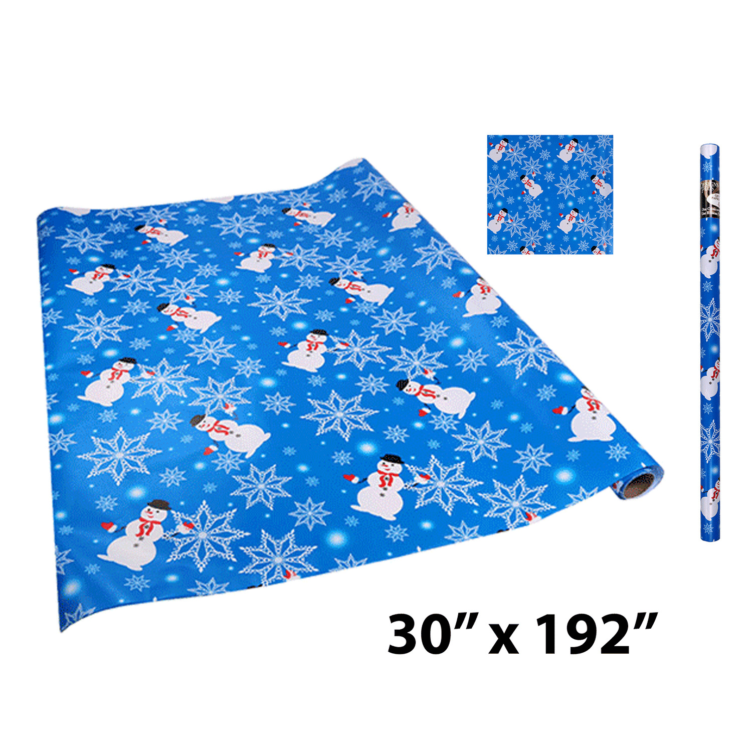 Designs Plus - Christmas gift wrapping paper - Snowmen & snowflakes