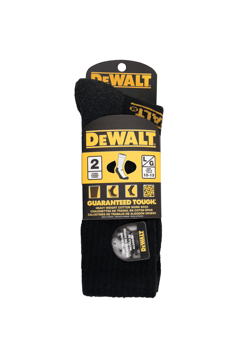 DeWALT - Heavy weight cotton work socks - 2 pairs