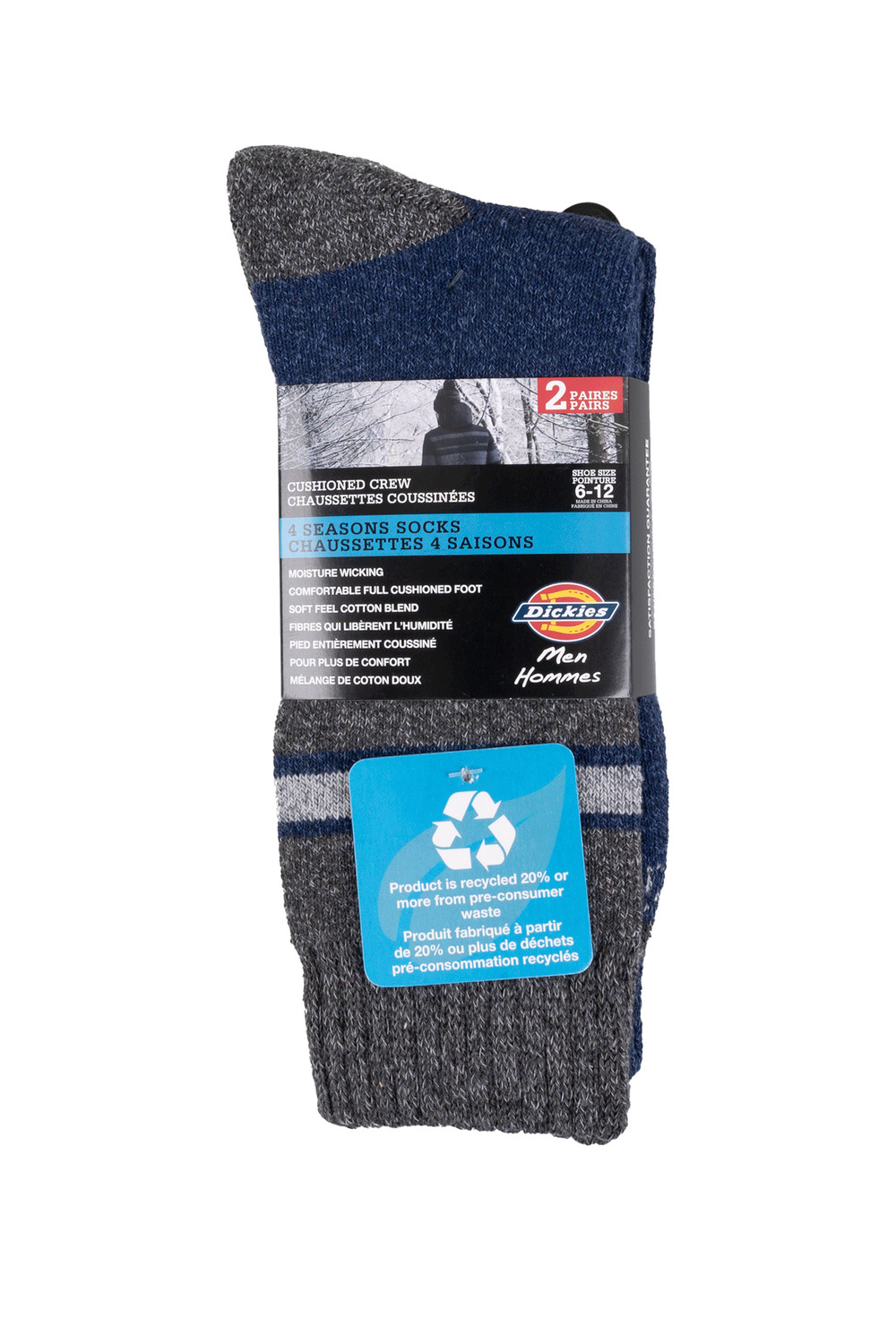 Dickies - 4-Seasons cushioned crew sock - 2 pairs