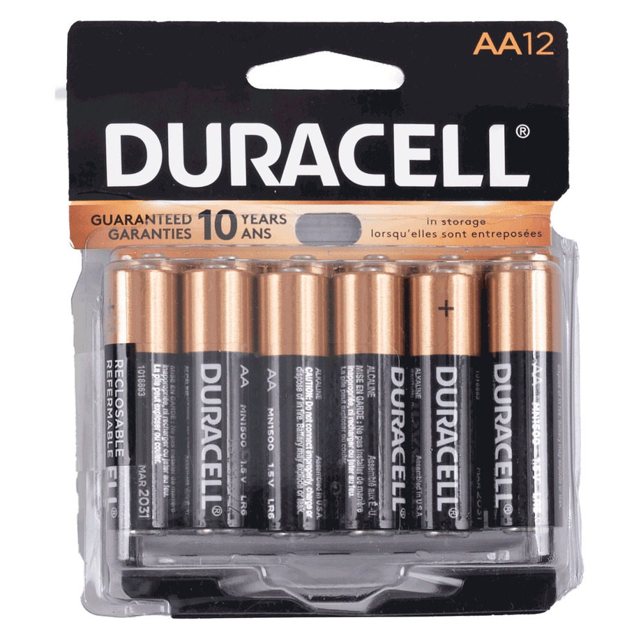 Duracell - AA alkaline batteries, pk. of 12