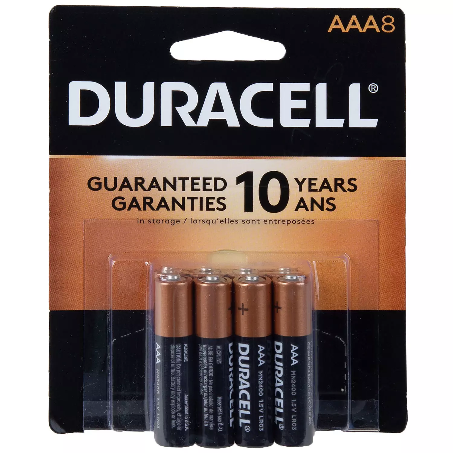 Duracell - AAA piles alkalines, paq. de 8, Fr
