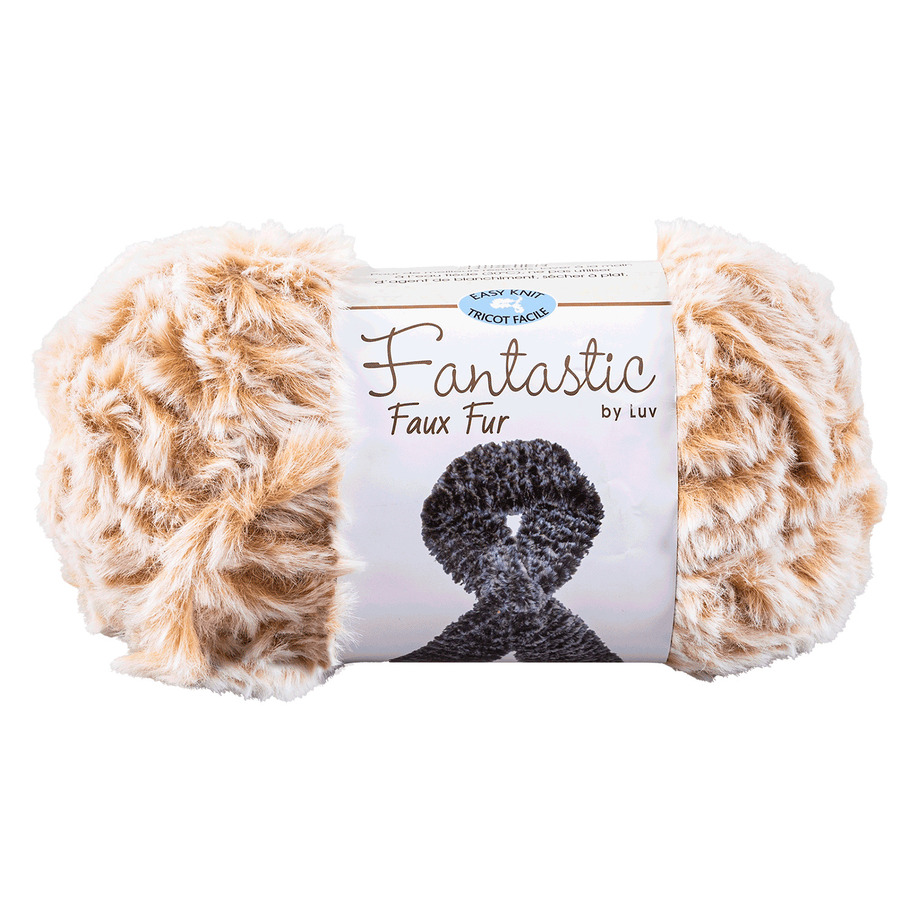 Easy Knit - Fantastic Faux Fur by Luv - Yarn, Light Linen