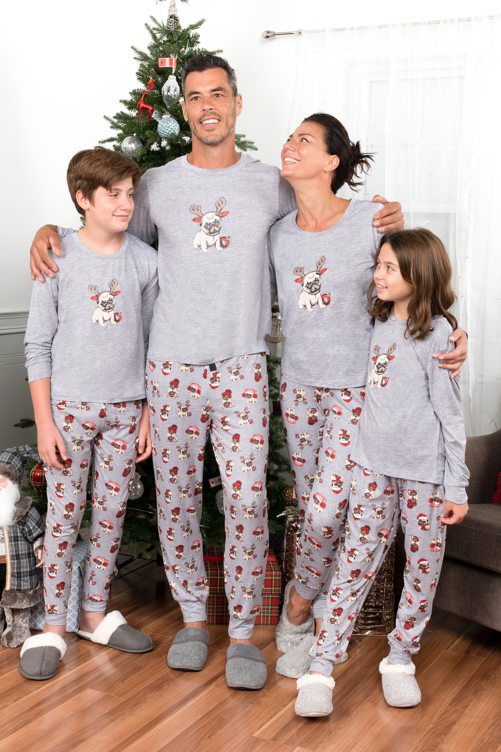 Pyjama De Noel Famille Noir