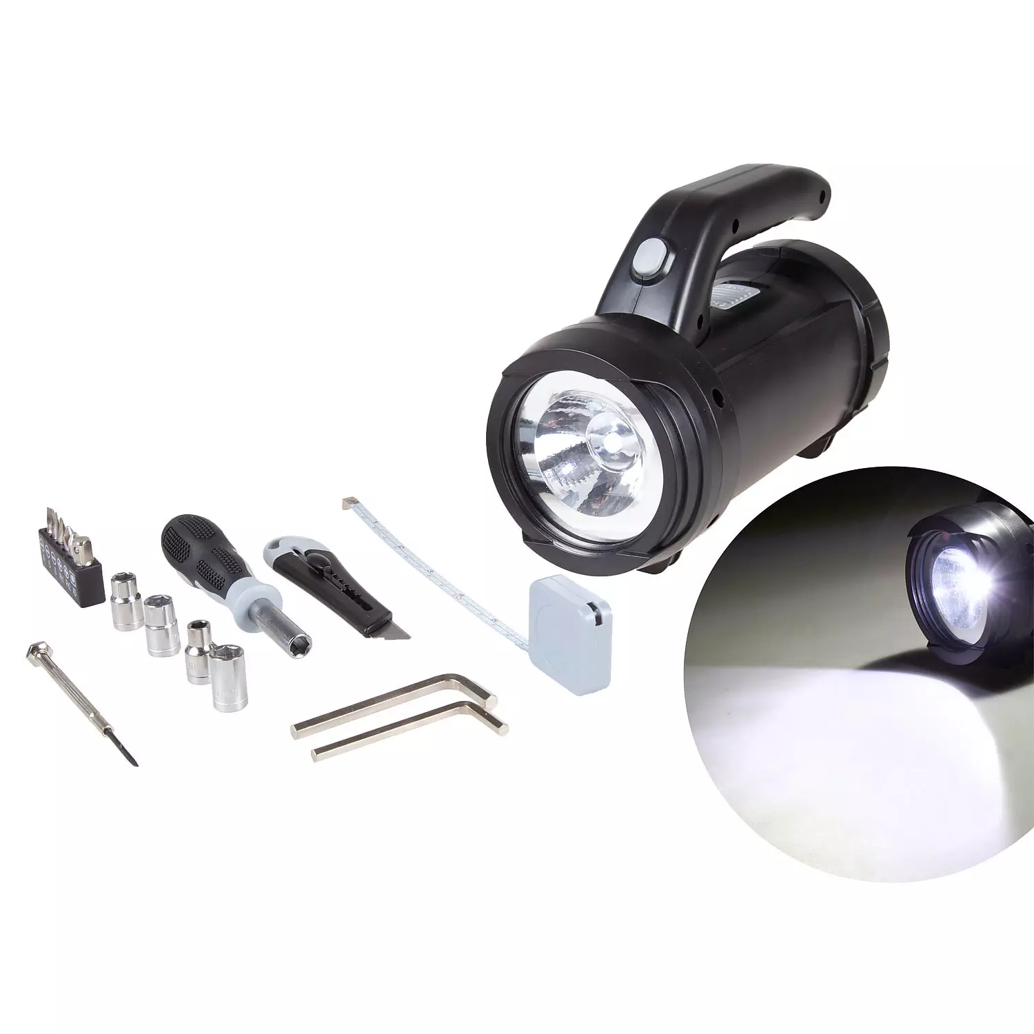 APLOS Lampe de poche LED rechargeable E10, 1300 lumens élevés, lampe de  poche USB C, 6 modes, super lumineuse, petite lampe torche tactique pour  EDC, camping, urgence, inspection, réparation : : Bricolage