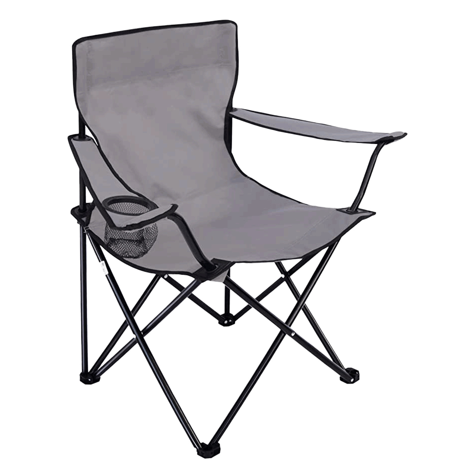 Folding Camp Chair With A Mesh Cup Holder And Armrest 77388 1 